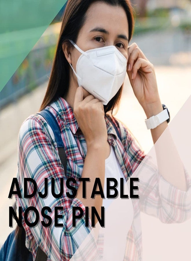 Daluci Anti Pollution N95 Reusable Unisex Non Woven fabric Face Mask, Ear Loop Style (Pack of 10) Protective Fold Flat Mask With 5 Layered Filtration, Without Valve - Image 5